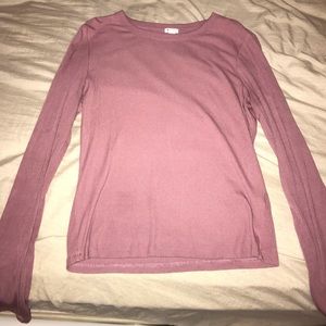 Garage mauve ribbed tee